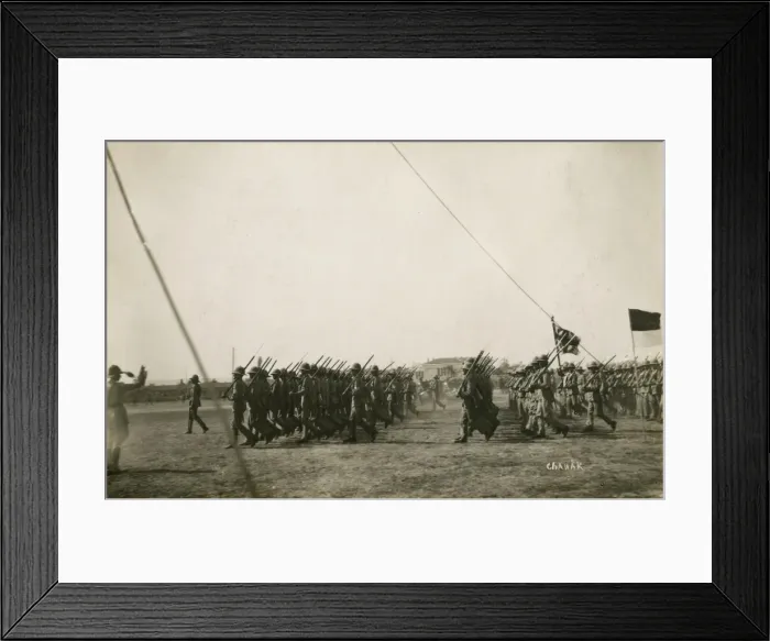 Framed Print : Allied Troops parading - Chanak, Turkey Framed Print : Allied Troops parading - Chanak, Turkey