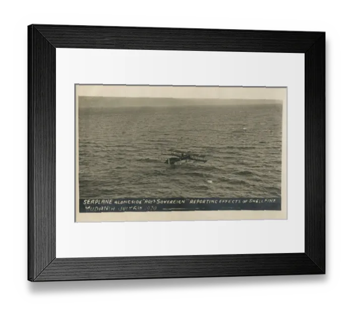 Framed Print : Seaplane reporting success of attack on Mudanya Framed Print : Seaplane reporting success of attack on Mudanya