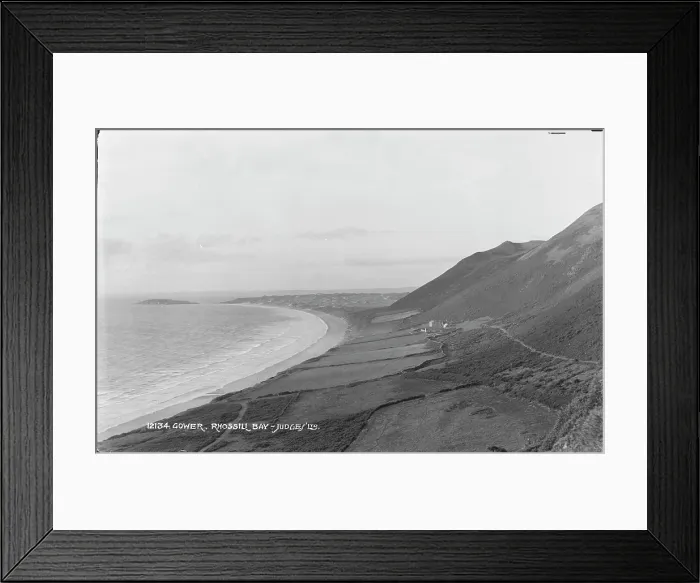Framed Print : Scenic View of Rhossili Bay Framed Print : Scenic View of Rhossili Bay