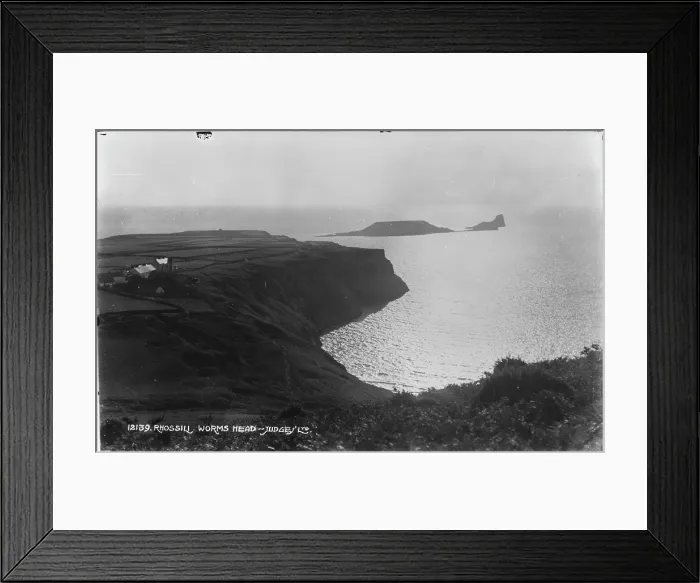 Framed Print : View of Worms Head from Rhossili Framed Print : View of Worms Head from Rhossili