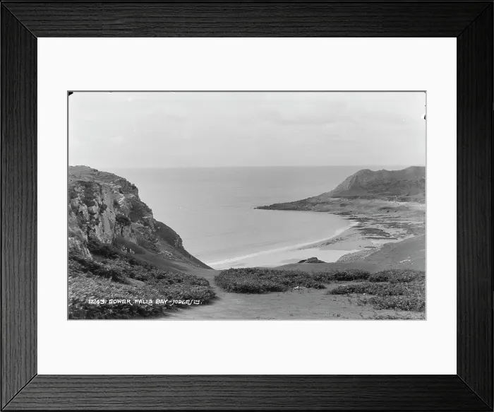 Framed Print : Scenic View of Gower Falls Bay Framed Print : Scenic View of Gower Falls Bay