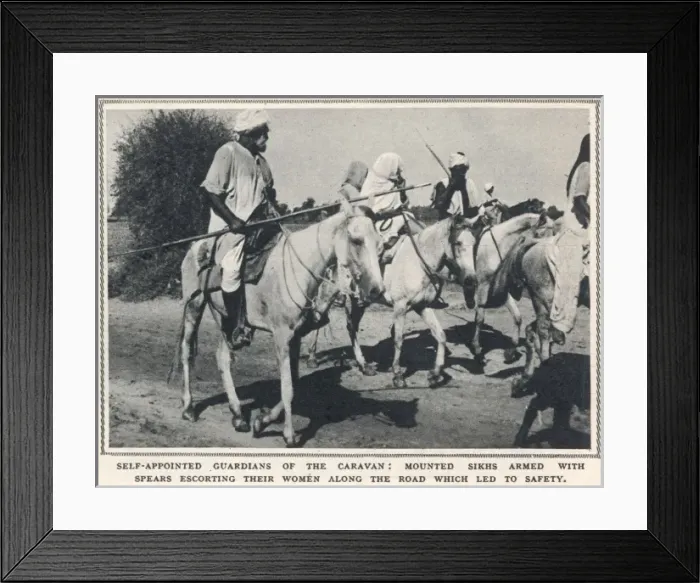 Framed Print : Guardians of the Sikh Refugee caravan Framed Print : Guardians of the Sikh Refugee caravan