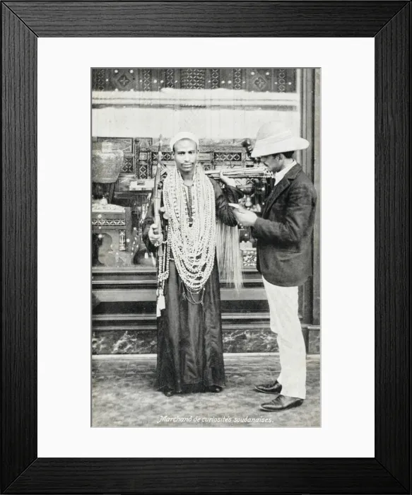 Framed Print : Sudanese curio seller Framed Print : Sudanese curio seller