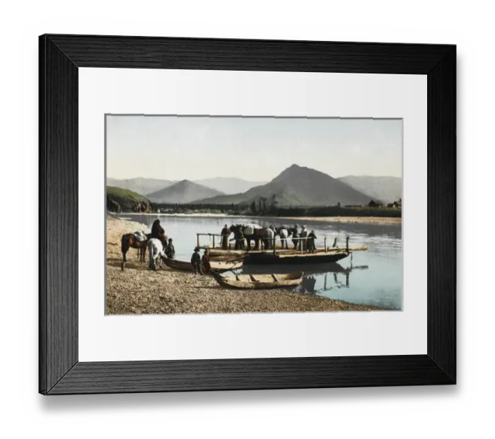 Framed Print : Chaland on the River Katouni, Siberia, Russia Framed Print : Chaland on the River Katouni, Siberia, Russia