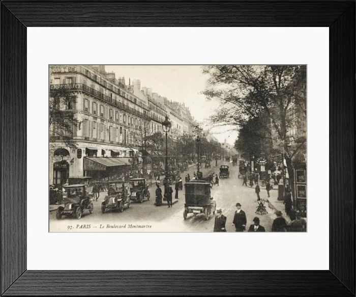 Framed Print : Paris - Le Boulevard Montmartre Framed Print : Paris - Le Boulevard Montmartre