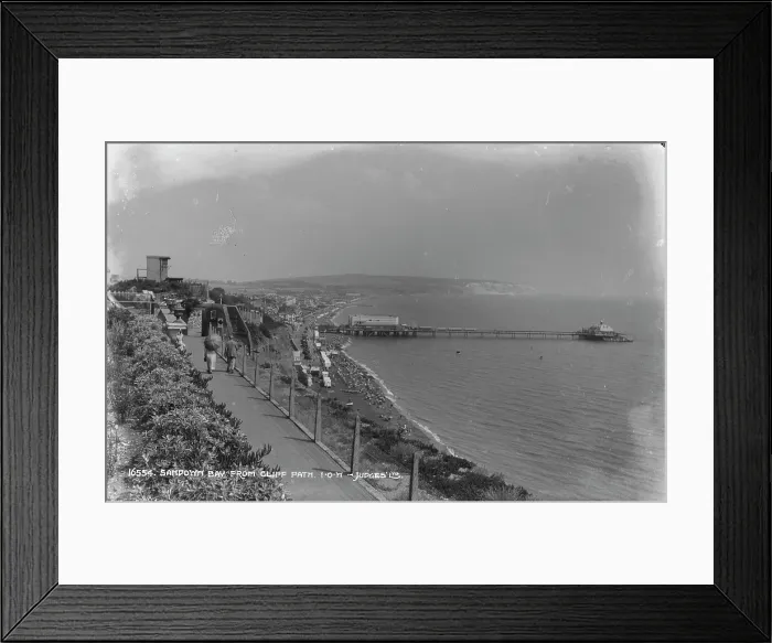 Framed Print : Sandown Bay from Cliff Path Framed Print : Sandown Bay from Cliff Path