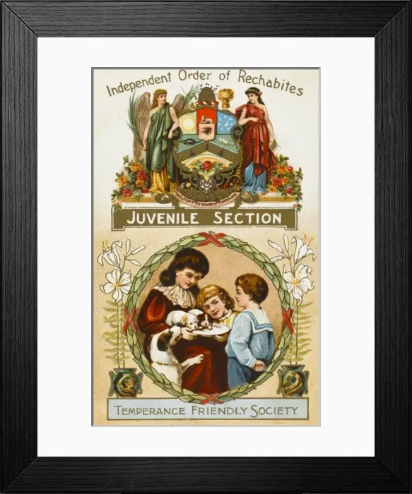 Framed Print : Temperance Friendly Society Postcard Framed Print : Temperance Friendly Society Postcard