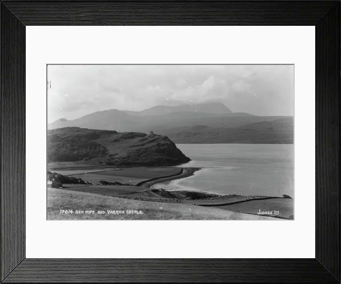 Framed Print : Ben Hope and Varrich Castle Framed Print : Ben Hope and Varrich Castle
