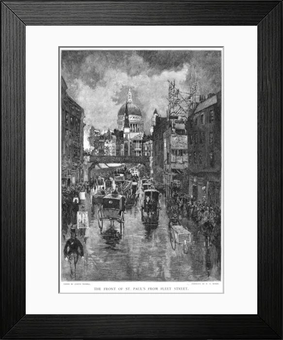 Framed Print : London Fleet Street Framed Print : London Fleet Street