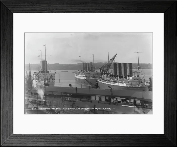 Framed Print : Historic Ocean Liners at Southampton Dock Framed Print : Historic Ocean Liners at Southampton Dock