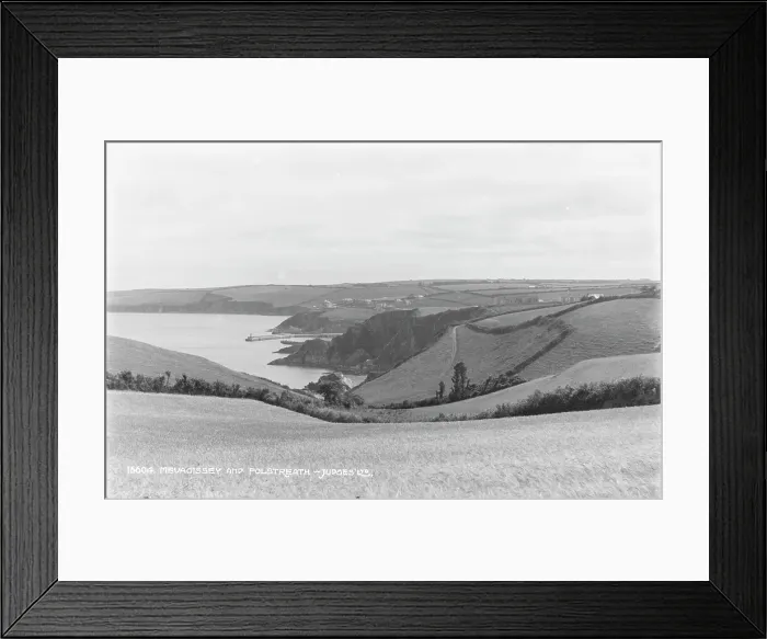 Framed Print : Scenic View of Mevagissey and Polstreath Framed Print : Scenic View of Mevagissey and Polstreath
