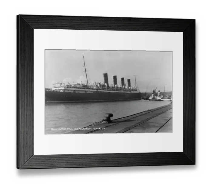 Framed Print : The S.S. Mauretania at Southampton Framed Print : The S.S. Mauretania at Southampton