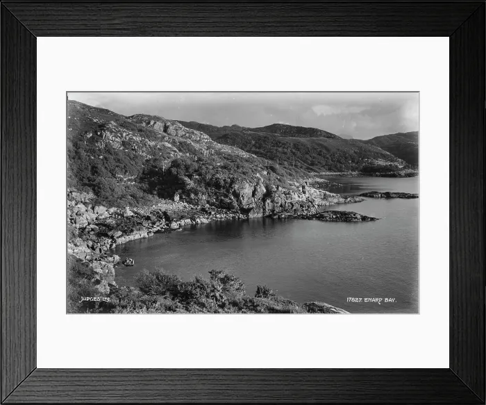 Framed Print : Emard Bay. This black and white photograph captures the serene beauty of Emard Bay Framed Print : Emard Bay. This black and white photograph captures the serene beauty of Emard Bay