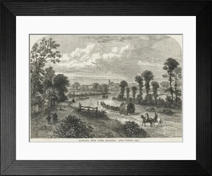 Framed Print : Highgate in 1745 Framed Print : Highgate in 1745