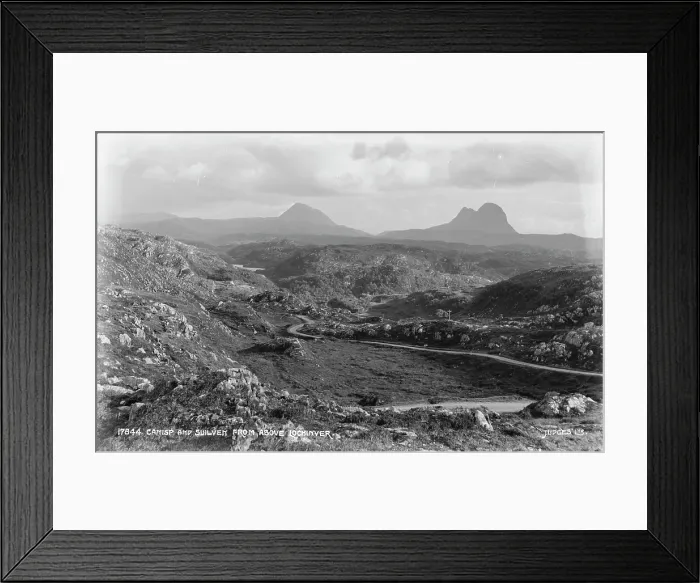 Framed Print : Canisp and Suilven from Above Lochinver Framed Print : Canisp and Suilven from Above Lochinver