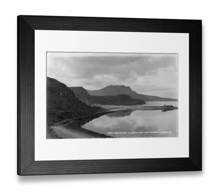 Framed Print : Armchair Bay, Ullapool and Ben Goleach Framed Print : Armchair Bay, Ullapool and Ben Goleach