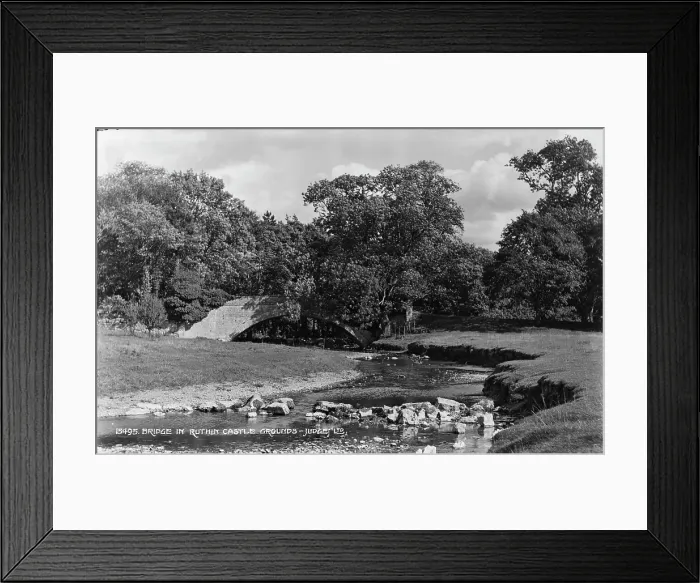 Framed Print : Bridge in Ruthin Castle Grounds Framed Print : Bridge in Ruthin Castle Grounds
