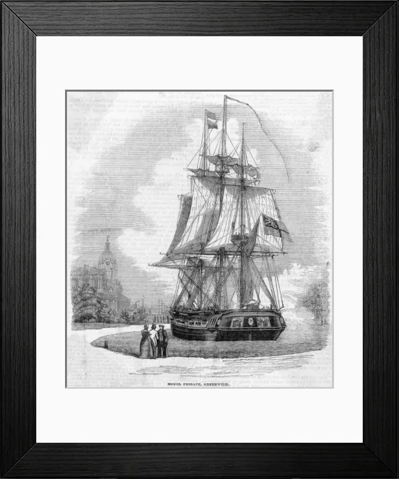 Framed Print : Model Frigate Framed Print : Model Frigate