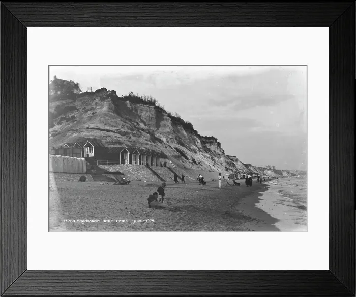 Framed Print : Branksome Dene Chine Beach Scene Framed Print : Branksome Dene Chine Beach Scene