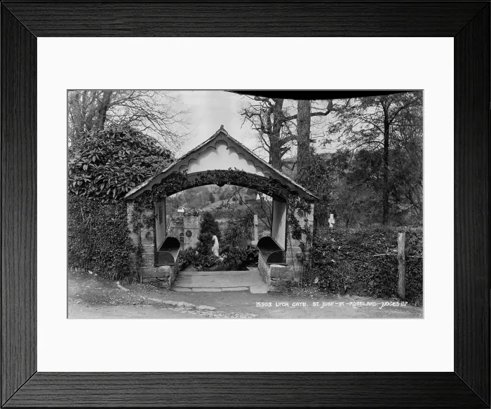 Framed Print : Lych Gate at St. Just in Roseland