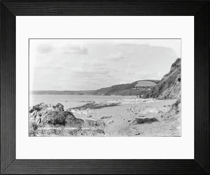 Framed Print : Scenic View of Downderry Beach Framed Print : Scenic View of Downderry Beach