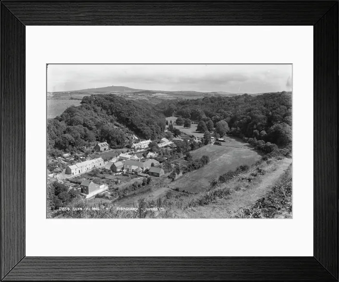 Framed Print : Aerial View of Glyn y Mel, Fishguard Framed Print : Aerial View of Glyn y Mel, Fishguard