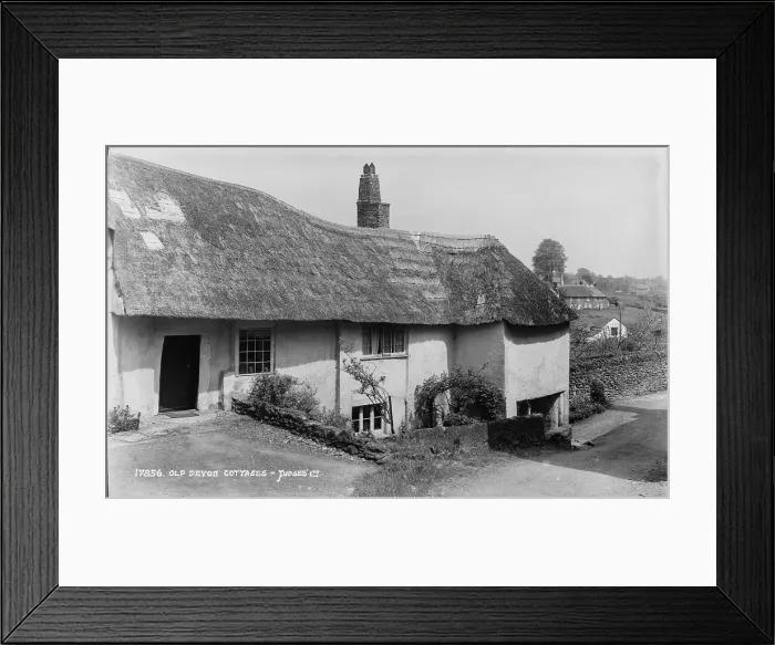 Framed Print : Old Devon Cottages Framed Print : Old Devon Cottages