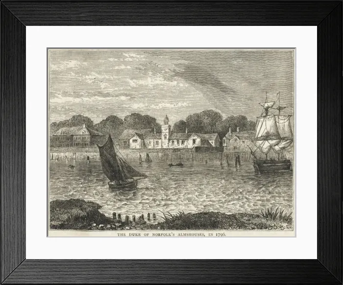 Framed Print : Greenwich Almshouses Framed Print : Greenwich Almshouses