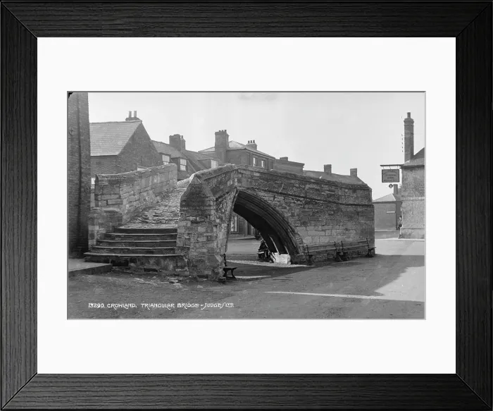 Framed Print : Triangular Bridge in Crowland Framed Print : Triangular Bridge in Crowland