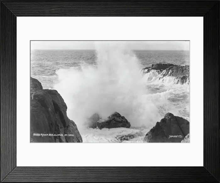 Framed Print : Rough Sea at Clodgy, St. Ives Framed Print : Rough Sea at Clodgy, St. Ives