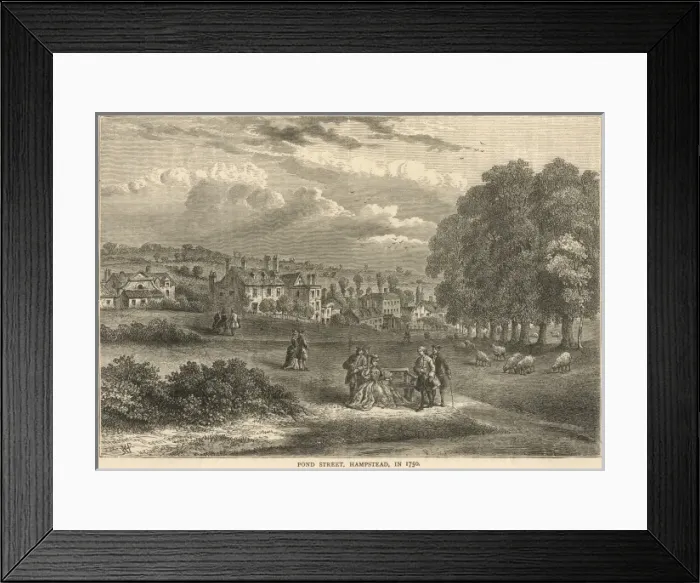 Framed Print : Hampstead Pond Street Framed Print : Hampstead Pond Street