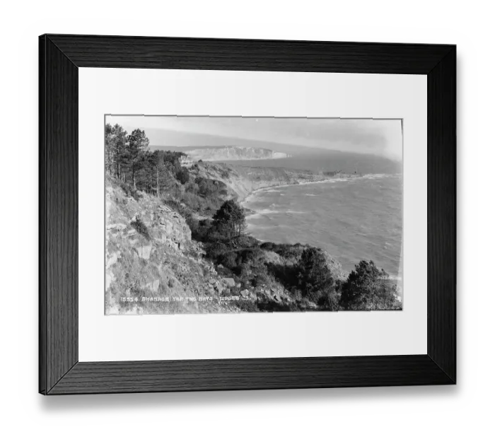 Framed Print : The Two Bays, Swanage Framed Print : The Two Bays, Swanage