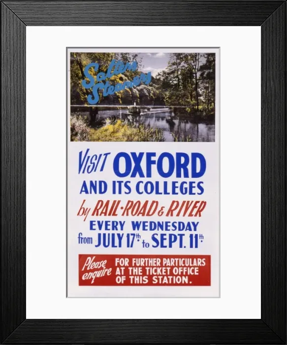 Framed Print : Poster for visits to Oxford and its colleges Framed Print : Poster for visits to Oxford and its colleges