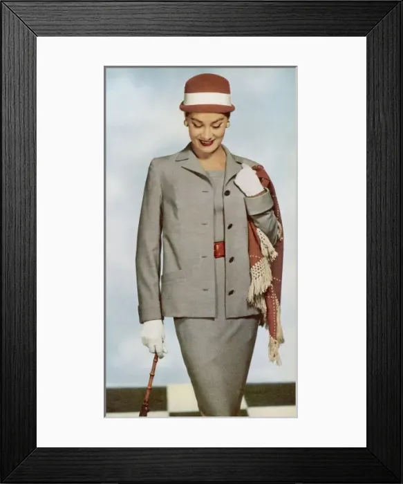 Framed Print : Spring suit, 1956 Framed Print : Spring suit, 1956