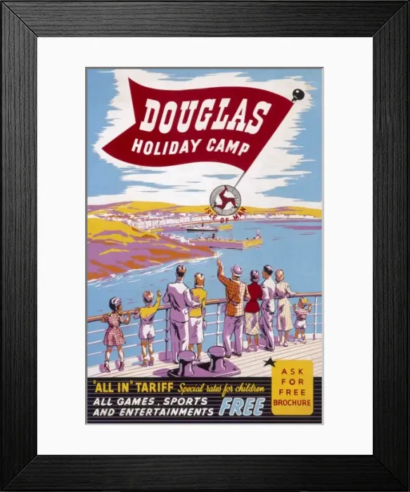 Framed Print : Poster for Douglas holiday camp, Isle of Man Framed Print : Poster for Douglas holiday camp, Isle of Man
