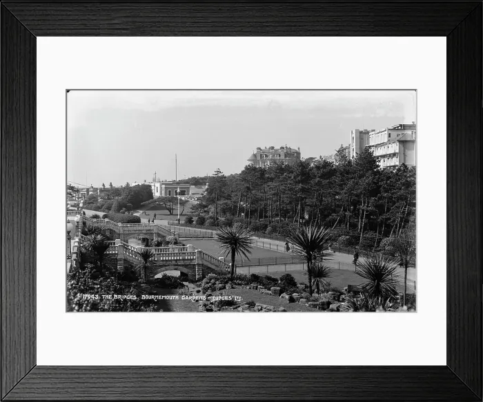 Framed Print : The Bridges, Bournemouth Gardens