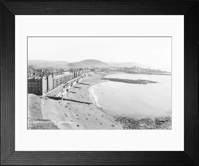 Framed Print : Aerial View of Aberystwyth Beach Framed Print : Aerial View of Aberystwyth Beach