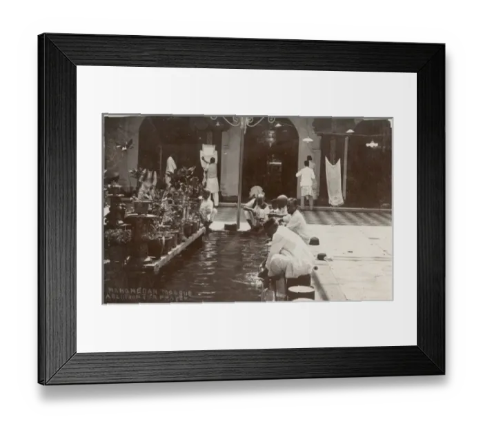 Framed Print : Ablutions for prayer - Mosque in India Framed Print : Ablutions for prayer - Mosque in India