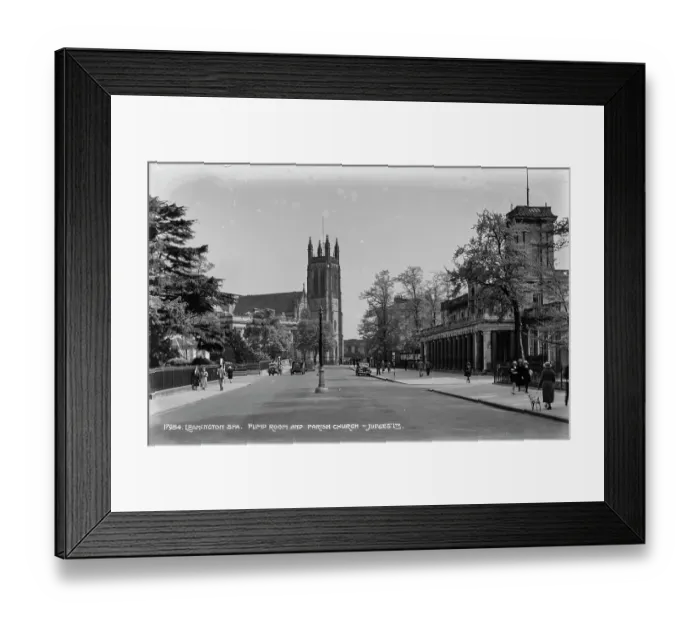 Framed Print : Leamington Spa: Pump Room and Parish Church Framed Print : Leamington Spa: Pump Room and Parish Church