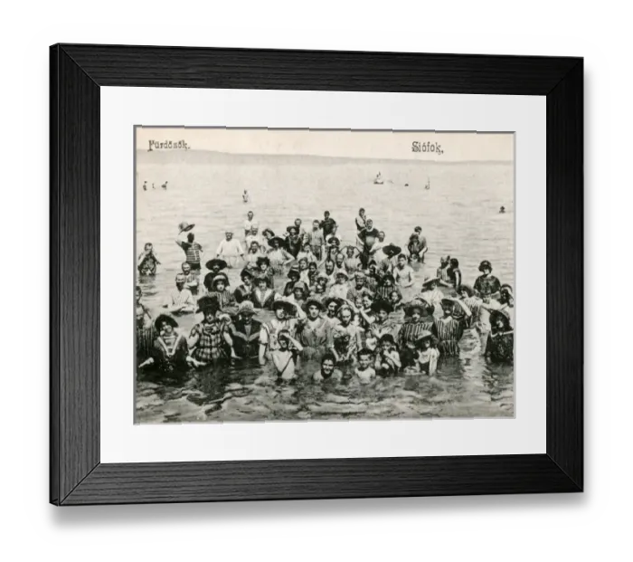 Framed Print : Siofok, Hungary - Bathers in Lake Balaton Framed Print : Siofok, Hungary - Bathers in Lake Balaton