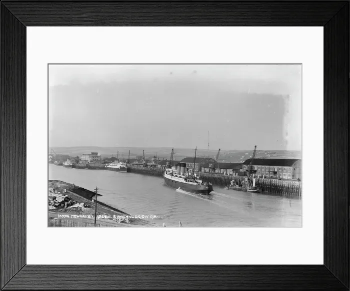 Framed Print : Newhaven Harbor in the Past Framed Print : Newhaven Harbor in the Past