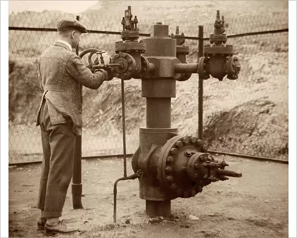 BP employee opening the flow valves