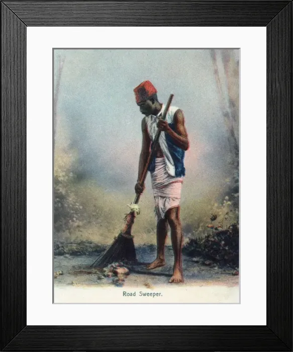 Framed Print : India - Road Sweeper Framed Print : India - Road Sweeper