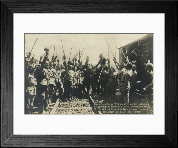 Framed Print : Serbian Infantry in Budapest Framed Print : Serbian Infantry in Budapest