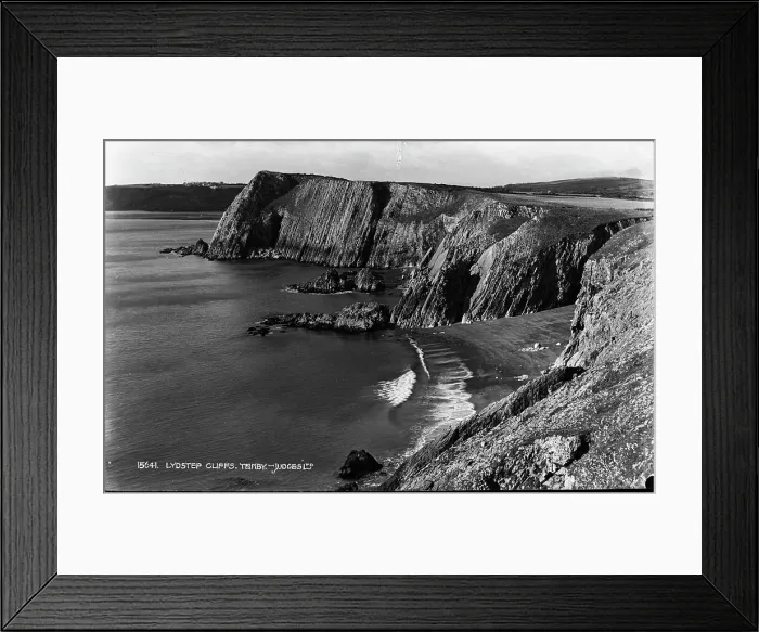 Framed Print : Lydstep Cliffs Framed Print : Lydstep Cliffs