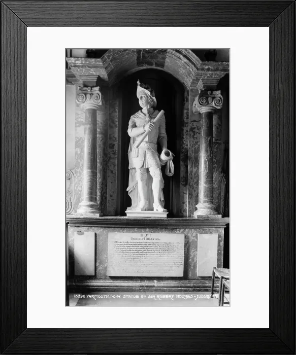 Framed Print : Statue of Sir Robert Holmes