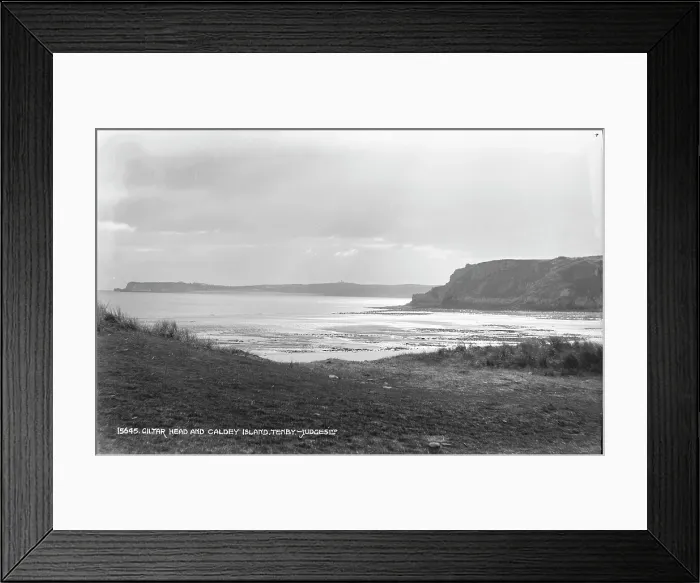Framed Print : Giltar Head and Caldey Island Framed Print : Giltar Head and Caldey Island