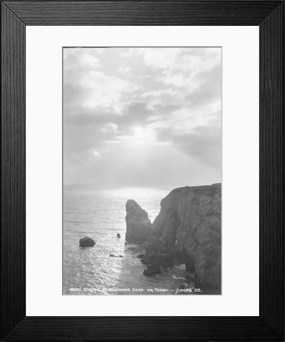 Framed Print : Evening at St. Govans Head Framed Print : Evening at St. Govans Head