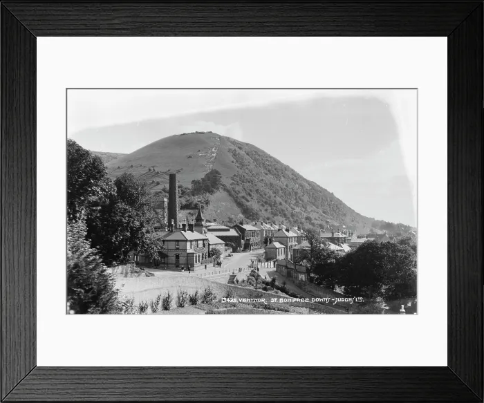 Framed Print : View of Ventnor and St. Boniface Down Framed Print : View of Ventnor and St. Boniface Down