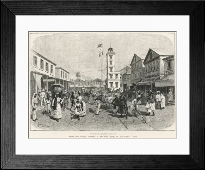 Framed Print : Water Street, Georgetown, Demerara Framed Print : Water Street, Georgetown, Demerara